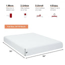 8 Inches Foam Medium Firm Mattress with Removable Cover-Full Size