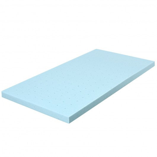 4" Gel Injection Memory Foam Mattress Top Ventilated Mattress Double Bed-Twin Size