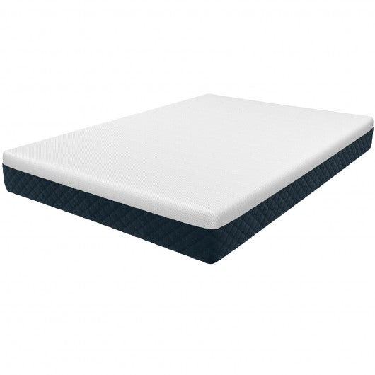 10 Inch Hybrid Mattress Plush Gel Infused Memory Foam Bamboo Charcoal-Queen Size