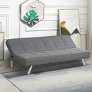 Convertible Futon Sofa Bed Adjustable Sleeper with Stainless Steel Legs
