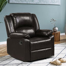 Recliner Chair Lounger Single Sofa for Home Theater Seating with Footrest Armrest-Brown