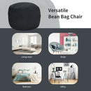3' Bean Bag Chair with Microfiber Cover and Independent Sponge Filling-Black