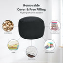 3' Bean Bag Chair with Microfiber Cover and Independent Sponge Filling-Black