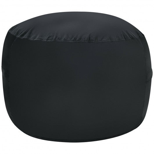 3' Bean Bag Chair with Microfiber Cover and Independent Sponge Filling-Black