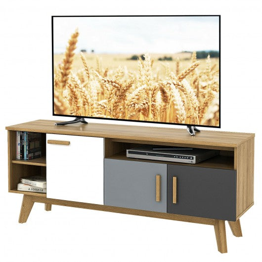 65" TV Stand Entertainment Center Console with Adjustable Shelf