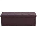 45" Large Folding Ottoman Storage Seat - Brown
