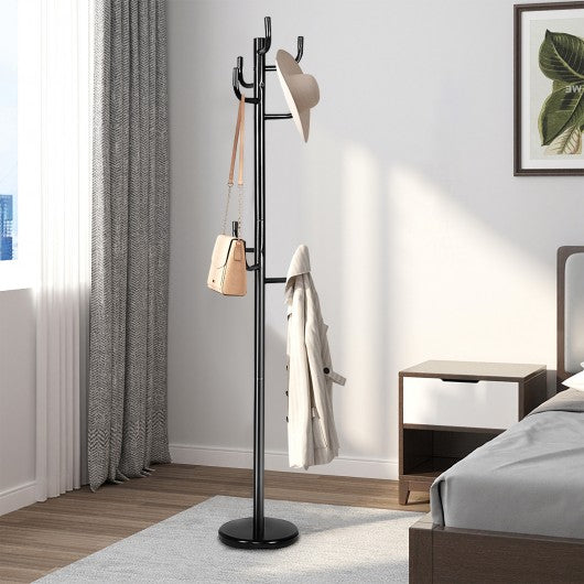 69" Metal Coat Rack Hat Stand Hangers
