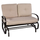 Outdoor Patio Cushioned Rocking Bench Loveseat