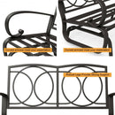 Outdoor Patio Cushioned Rocking Bench Loveseat