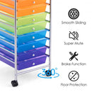 10 Drawer Rolling Storage Cart Organizer-Color