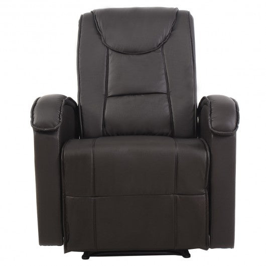 Ergonomic Massage Sofa Chair Electric Vibrating Recliner Lounge w-Control-Brown