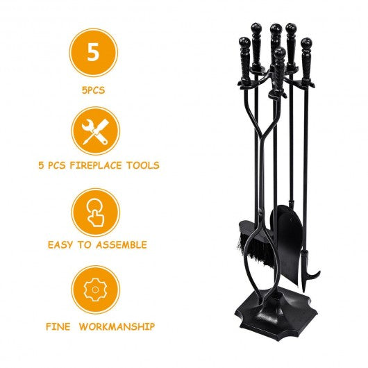 31 Inch 5 Pieces Hearth Fireplace Fire Tools Set