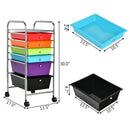 6 Drawers Rolling Storage Cart Organizer-Multicolor
