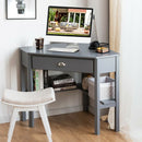 Corner Wooden PC Laptop Computer Desk-Gray