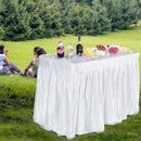 4 Foot Plastic Party Ice Folding Table with Matching Skirt