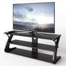 3-Tier Tempered Glass Top Media Console TV Stand