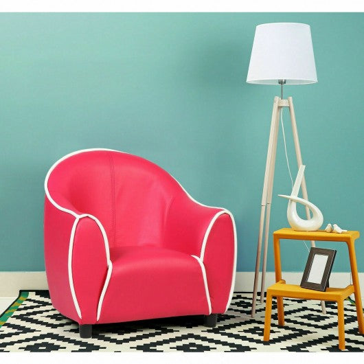 Kids Sofa Armrest Chair Couch Children Living Room Toddler Furniture-Red