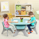 Children Kids Activity Table & Chair Set Play Furniture W-Storage-Blue