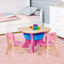 In-Outdoor 3-Piece Plastic Children Play Table & Chair Set
