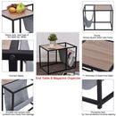 End Table Side Accent Metal Magazine Organizer