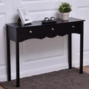 Hall table Side Table w- 3 Drawers-Black