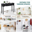 Hall table Side Table w- 3 Drawers-Black