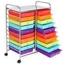 20 Drawers Storage Rolling Cart Studio Organizer-Multicolor