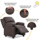 Deluxe Kids Armchair Recliner Headrest Sofa w- Storage Arms-Brown