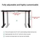 53 Inch 7-Button Electric Height Adjustable Sit-Stand Desk
