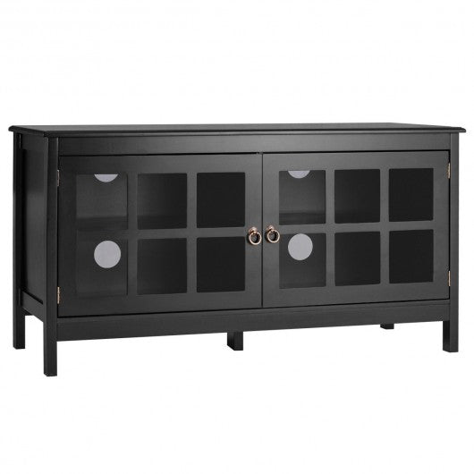 50" TV Stand Modern Wood Storage Console with 2 Doors