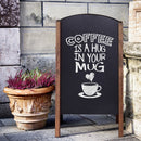 31.5" Wood A-Frame Sidewalk Signage Chalkboard