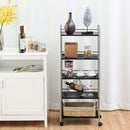 5 Tiers Storage Cart Rack Utility Shelf