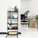 5 Tiers Storage Cart Rack Utility Shelf