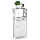 Bathroom Single Door Storage Floor Towels Cabinet