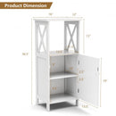 Bathroom Single Door Storage Floor Towels Cabinet