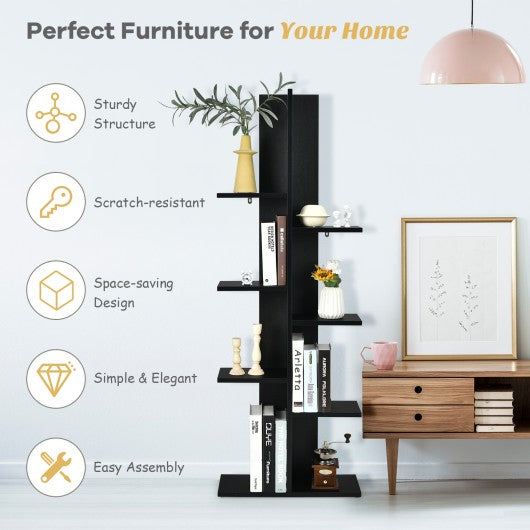 Open Concept Plant Display Shelf Rack Storage Holder-Black