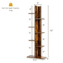 Open Concept Plant Display Shelf Rack Storage Holder-Brown
