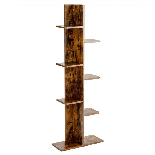 Open Concept Plant Display Shelf Rack Storage Holder-Brown