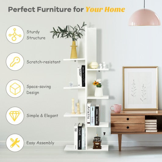 Open Concept Plant Display Shelf Rack Storage Holder-White