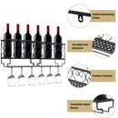 Wall Mounted Metal Wine Rack Wine Bottle Storage