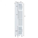 71" Height Wooden Organizer Bathroom Tall Tower Storage Cabinet Unit