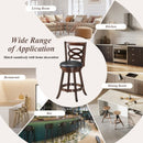 Counter Height Upholstered Espresso Swivel Dining Chair-24"