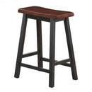 24" Height Set of 2 Home Kitchen Dining Room Bar Stools-Coffee