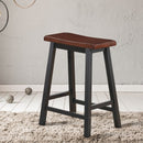 24" Height Set of 2 Home Kitchen Dining Room Bar Stools-Coffee