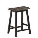 24" Height Set of 2 Home Kitchen Dining Room Bar Stools-Brown
