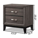 2 Drawers Storage Nightstand Sofa Side End Table