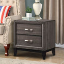 2 Drawers Storage Nightstand Sofa Side End Table