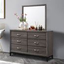 6 Drawers Luxury Home Storage Dresser Mirror Set