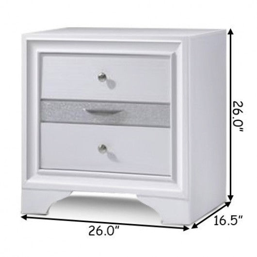 3 Drawers Decor End Side Table Nightstand