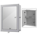 Wall-Mounted Mirrored Medicine Cabinet-Gray